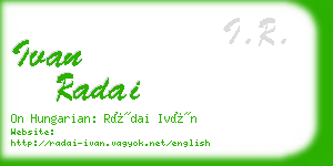 ivan radai business card